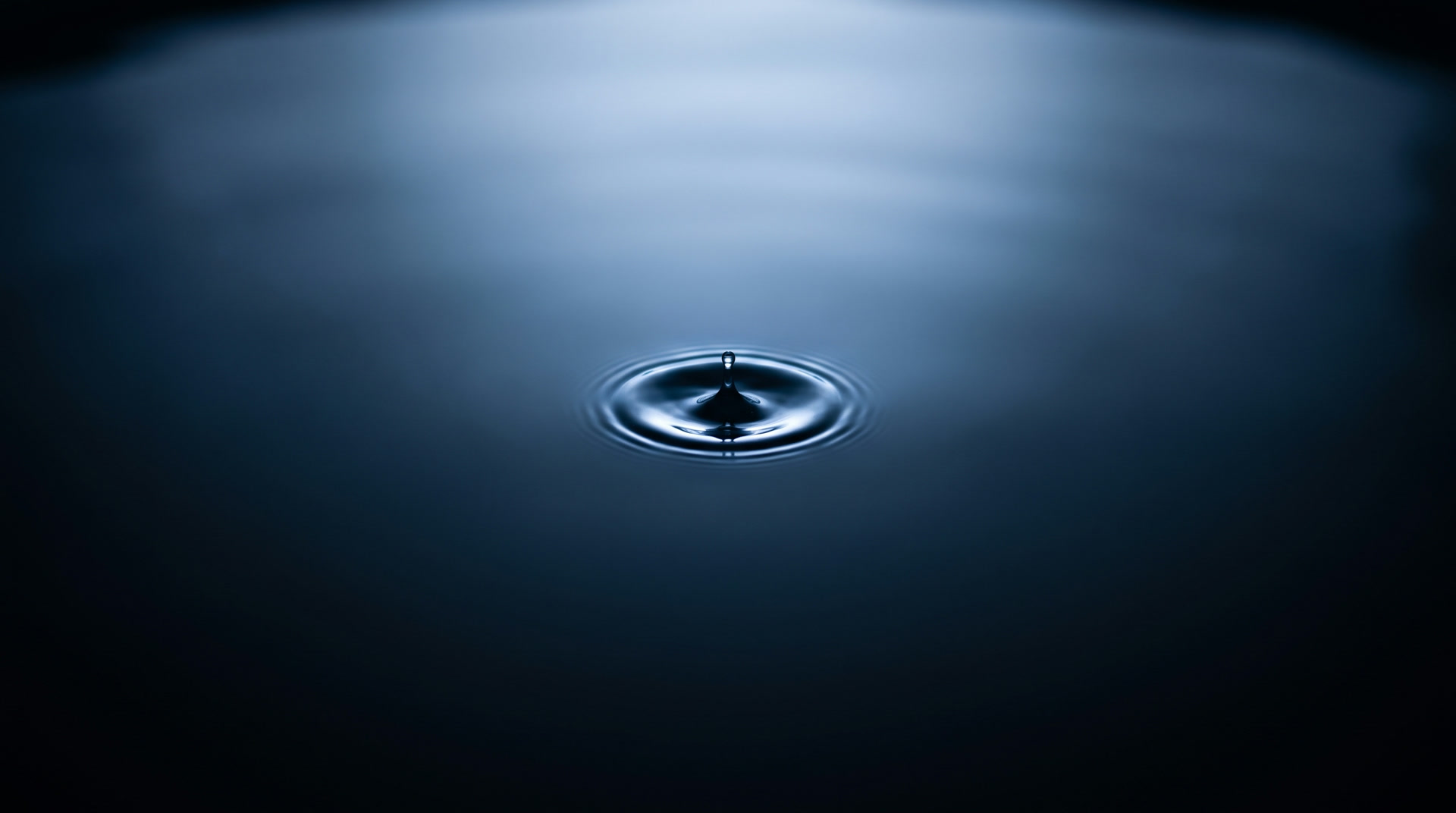 A tight bright ring newly formed on dark water